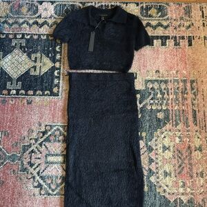 House of Harlow 1960 - 2 piece black top and skirt. Both size small